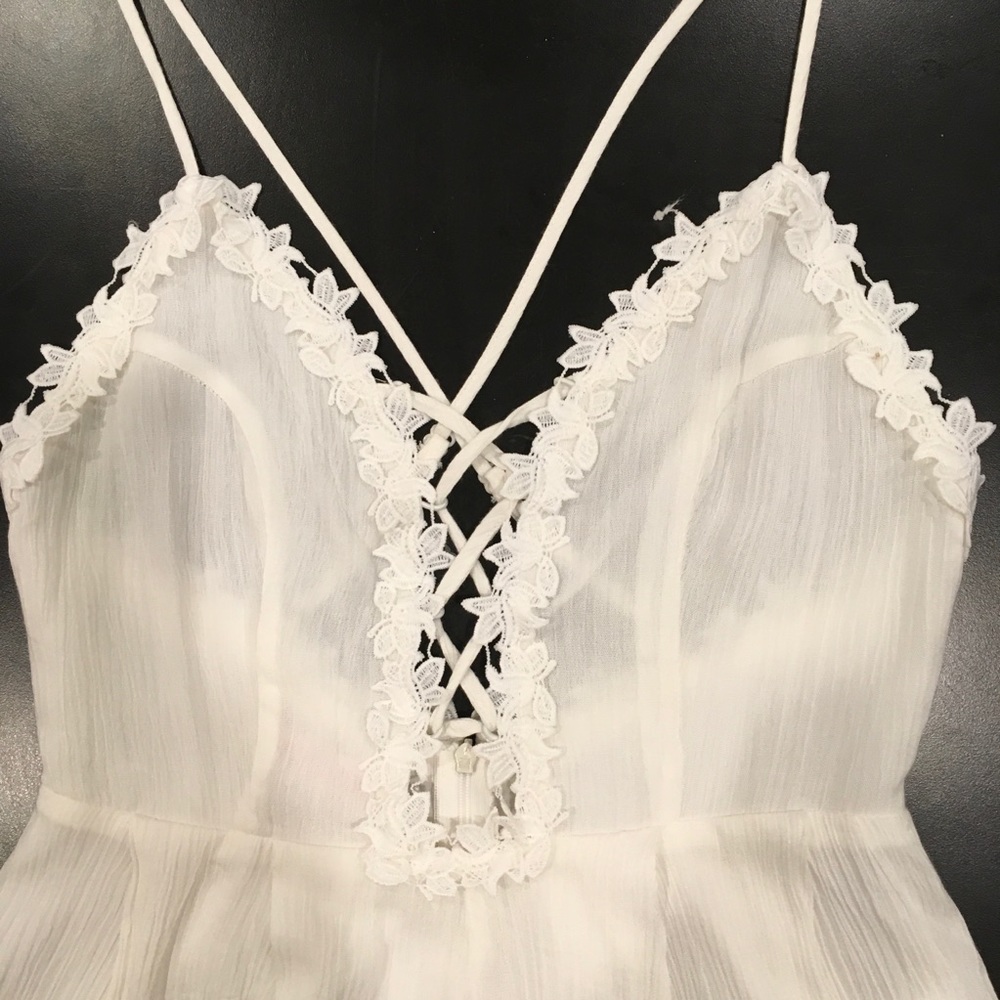 White Romper Sz Small